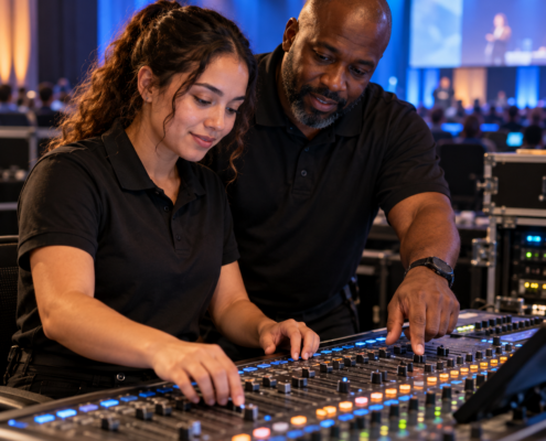 Mentoring at the mixing console-1